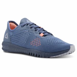 Buty Treningowe Damskie Reebok Flexagon Niebieskie/Szare/Różowe PL 13CXEMZ